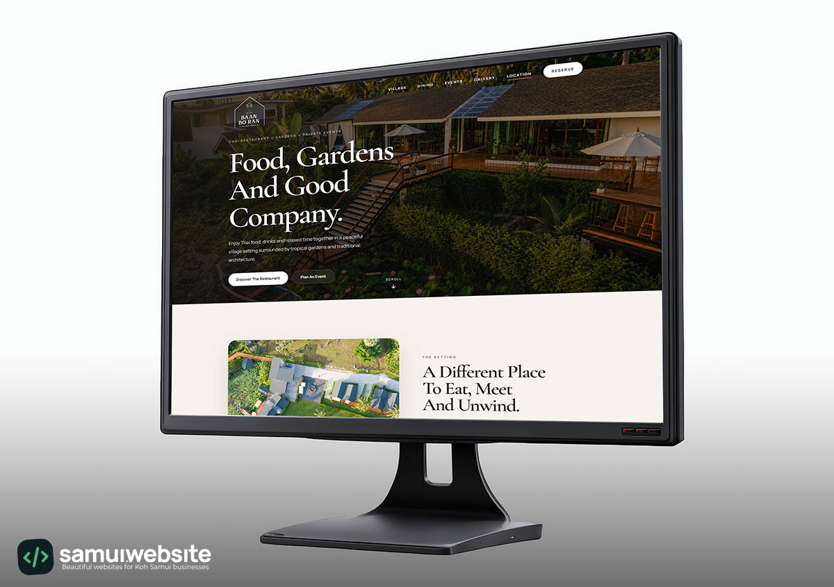 Baan Bo Ran Village website preview