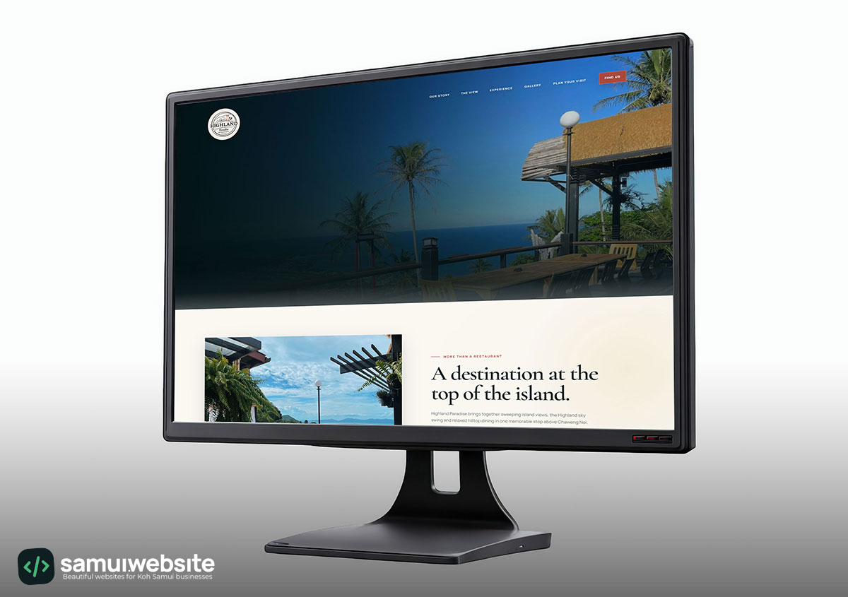 Highland Paradise website preview