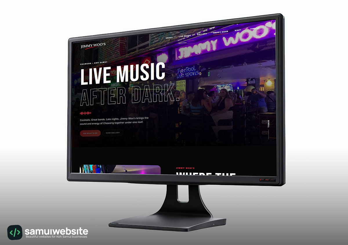 Jimmy Woo's website preview