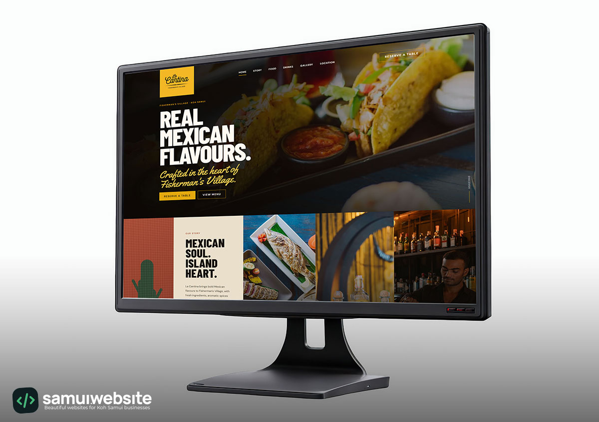 La Cantina website preview