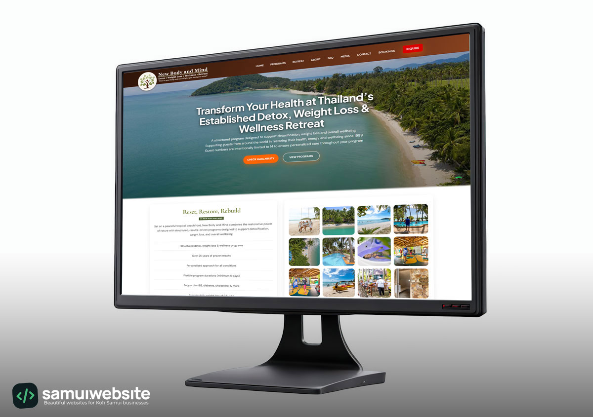 New Body and Mind Samui website preview