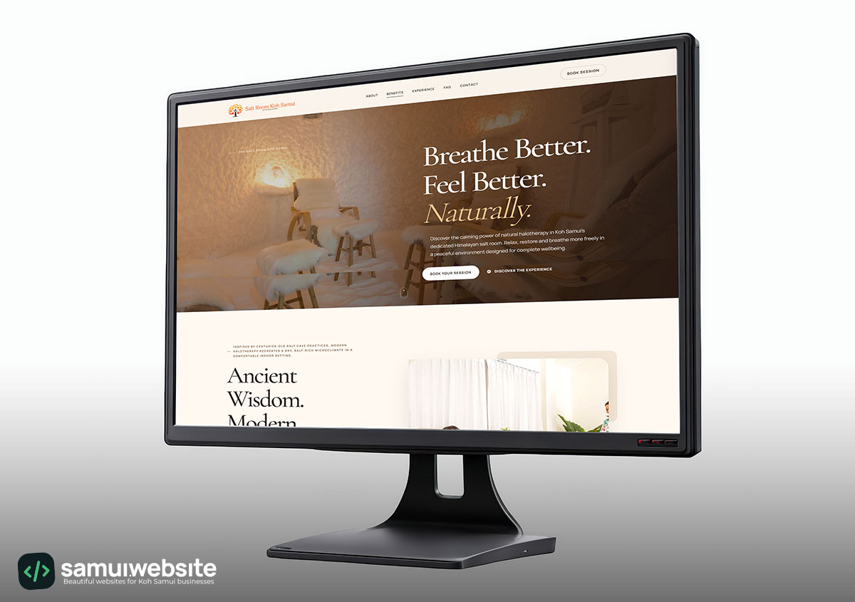 Salt Rooms Samui website preview