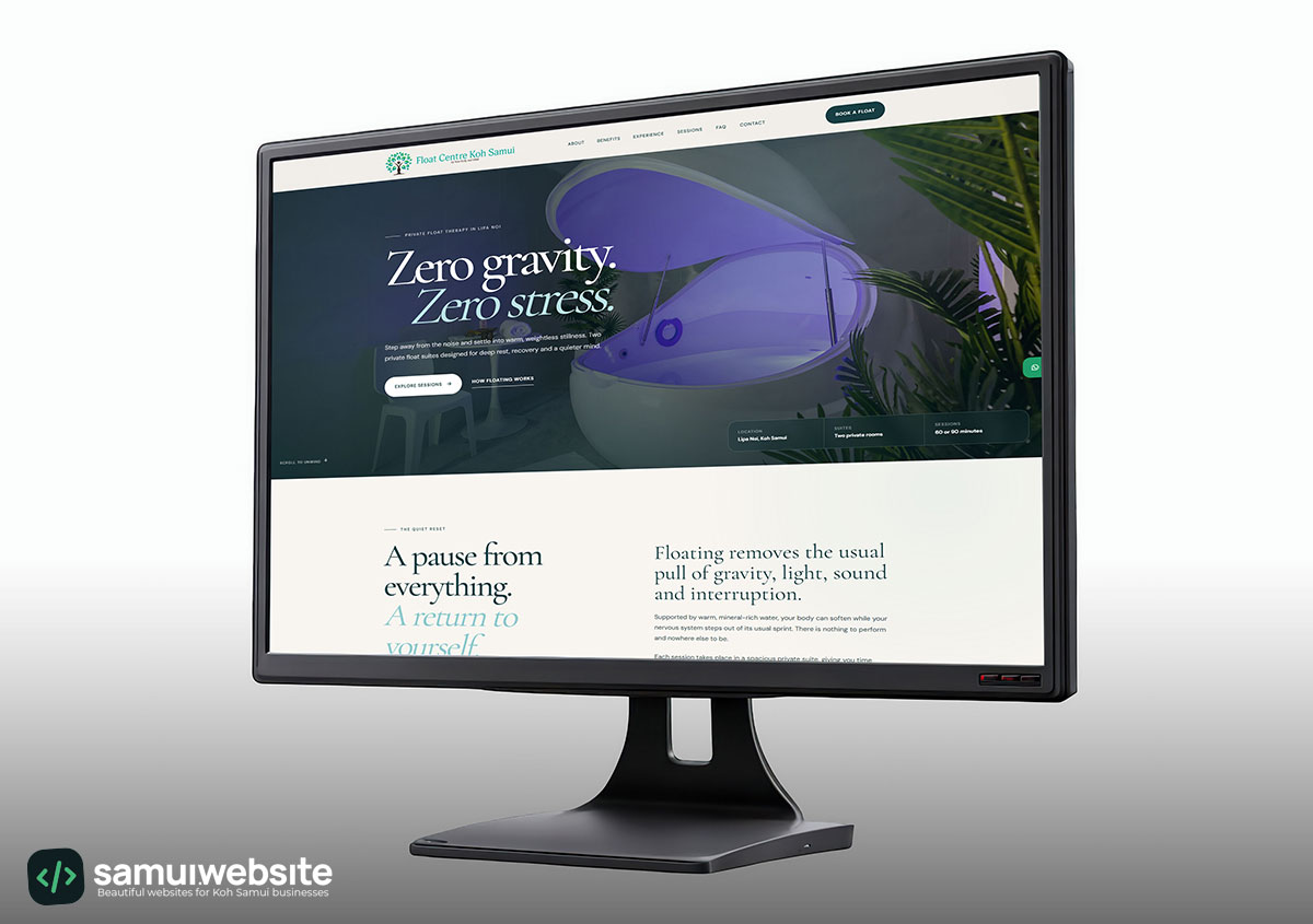 Samui Float Center website preview