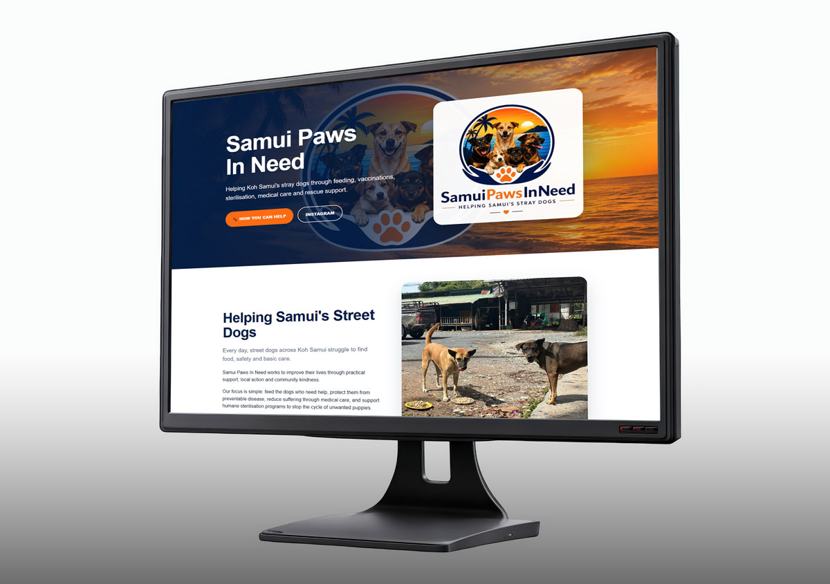 Samui Paws website preview