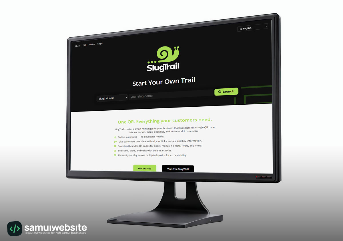 SlugTrail website preview