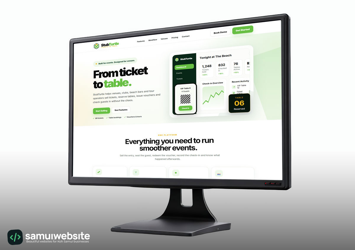 StubTurtle website preview