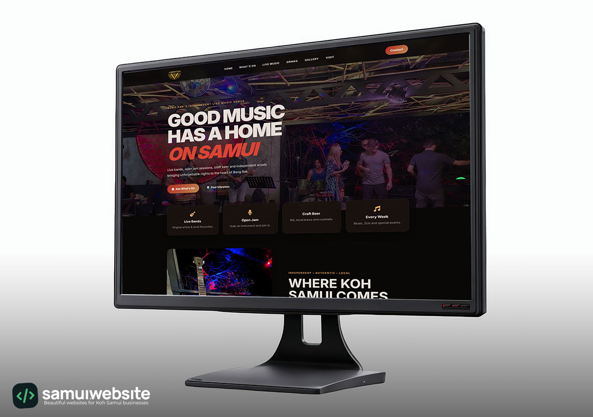 Vibration Samui website preview