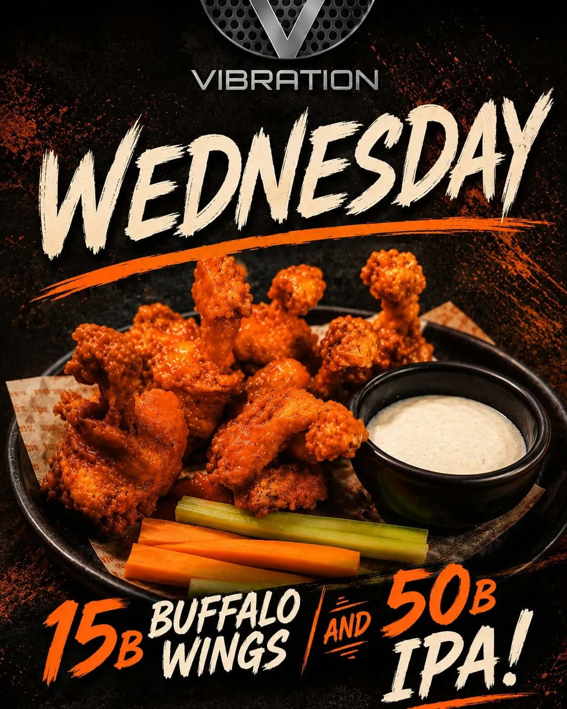 Wednesday buffalo wings and IPA offer at Vibration Samui